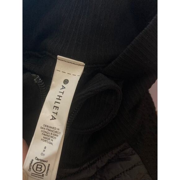🖤 Athleta Black Quilted Zip Jacket 🖤 Size Small - Picture 8 of 9